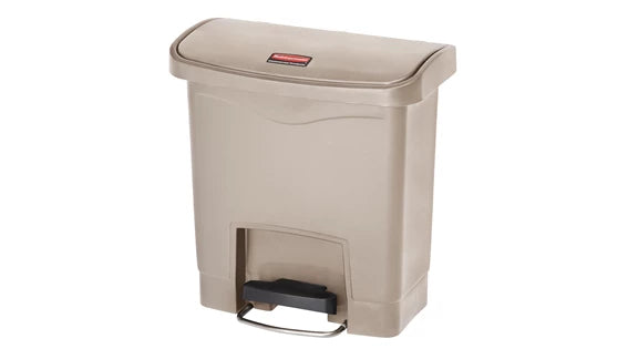 Rubbermaid Slim Jim Treteimer – 15,1 l – Kunststoff (PE), rechteckig – beige