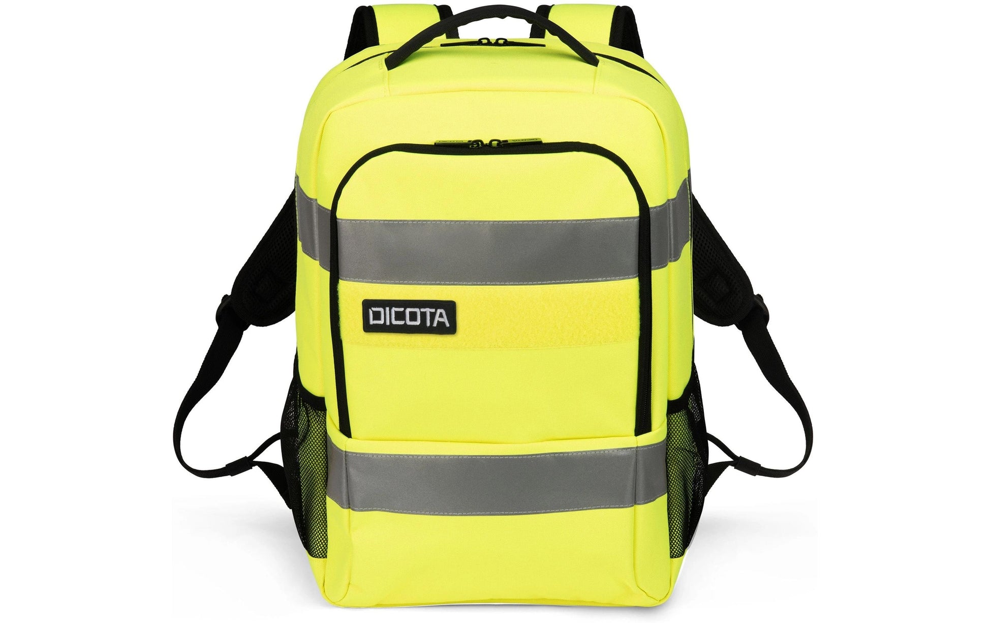 DICOTA Notebook-Rucksack – 24 l, rPET, Gelb/Schwarz, Reflektierende Elemente