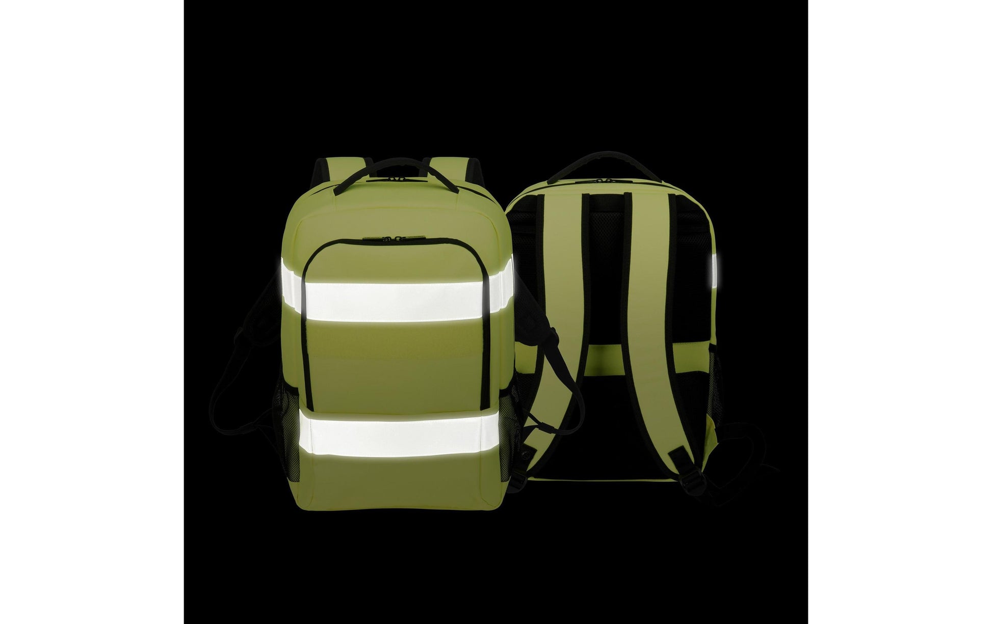 DICOTA Notebook-Rucksack – 24 l, rPET, Gelb/Schwarz, Reflektierende Elemente