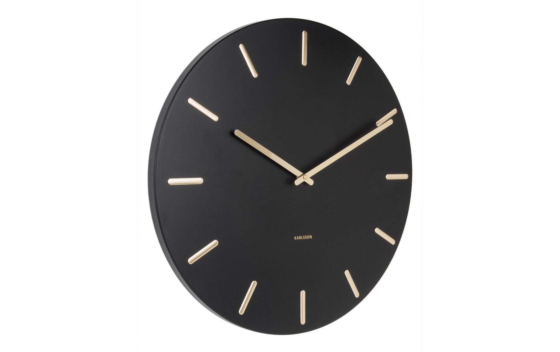 Karlsson Wanduhr Charm – Ø 45 cm, schwarz, Metall