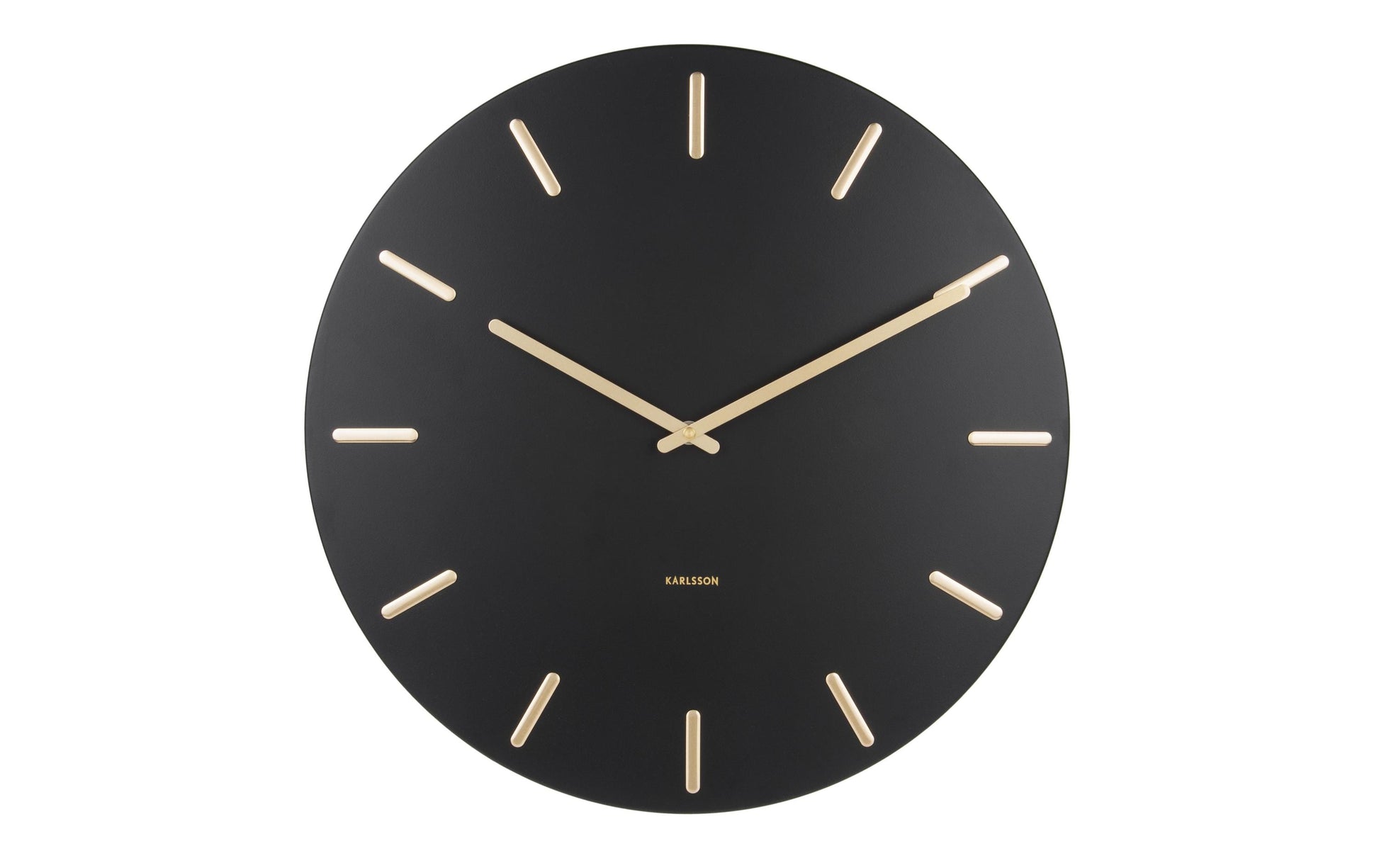 Karlsson Wanduhr Charm – Ø 45 cm, schwarz, Metall