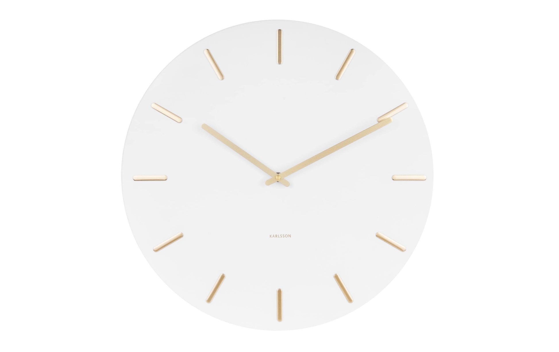 Karlsson Wanduhr Charm – Ø 45 cm, weiss, Metall