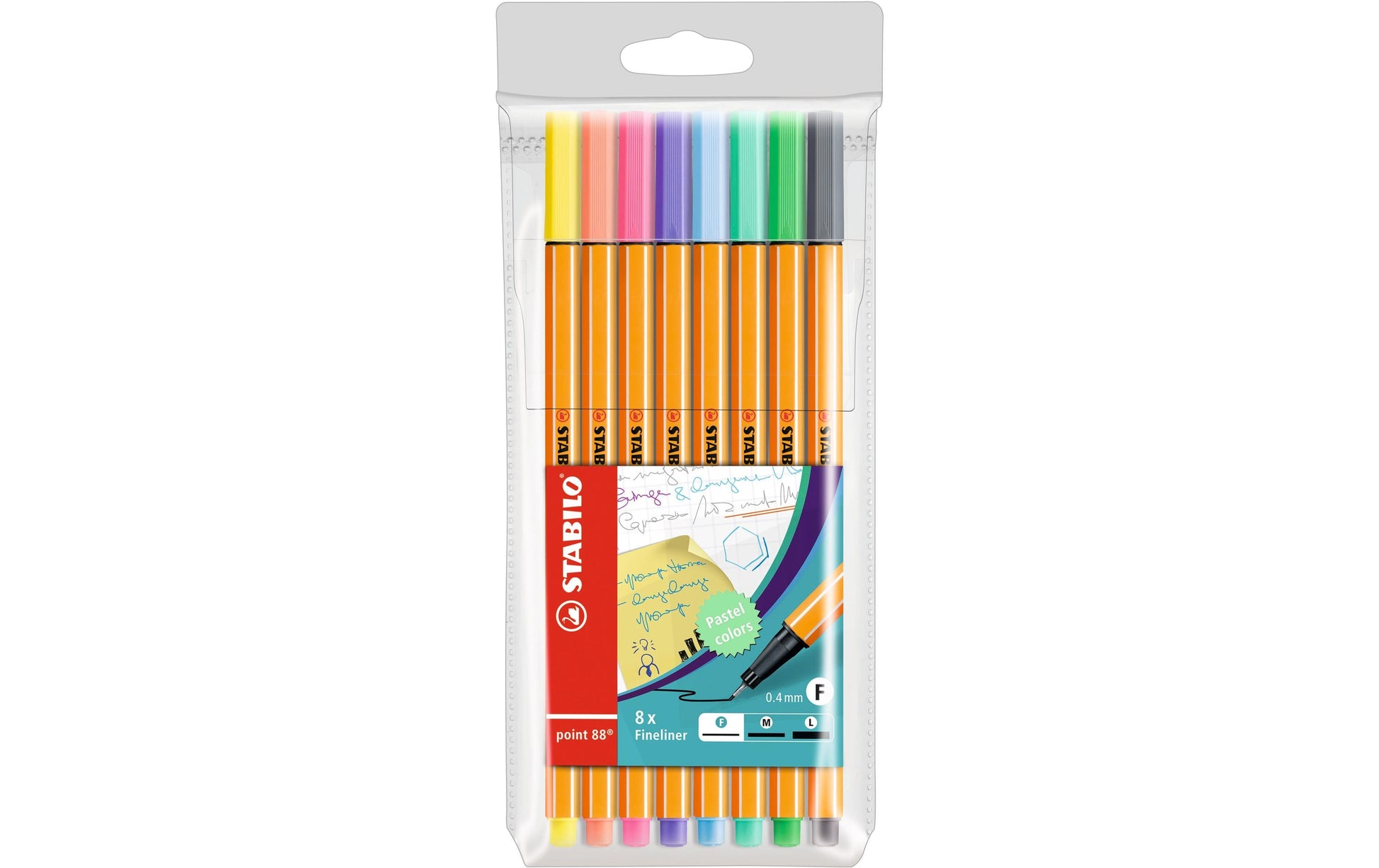STABILO Fineliner – 8er-Set 0,4 mm – sortiert