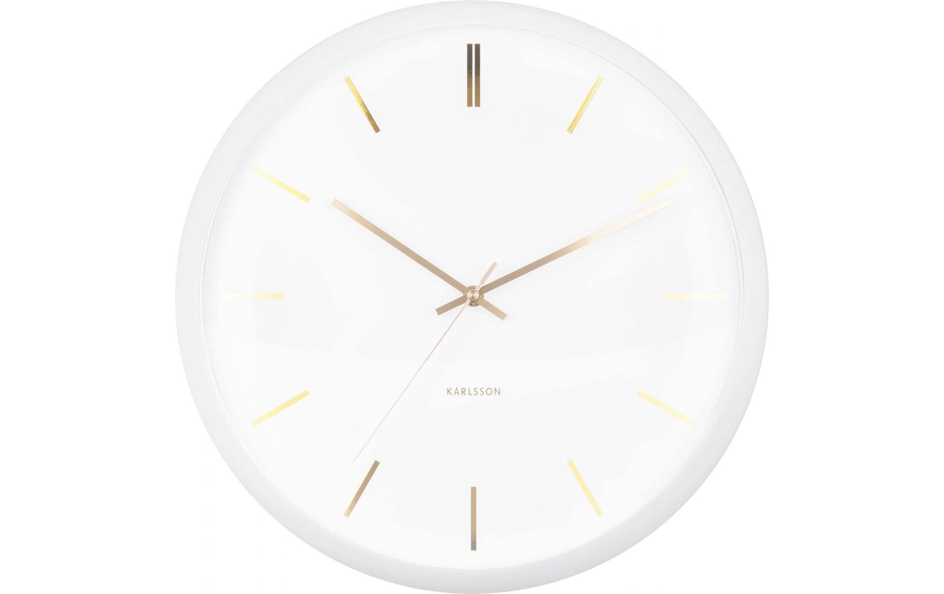 Karlsson Wanduhr Globe – Ø 40 cm, weiss, Metall