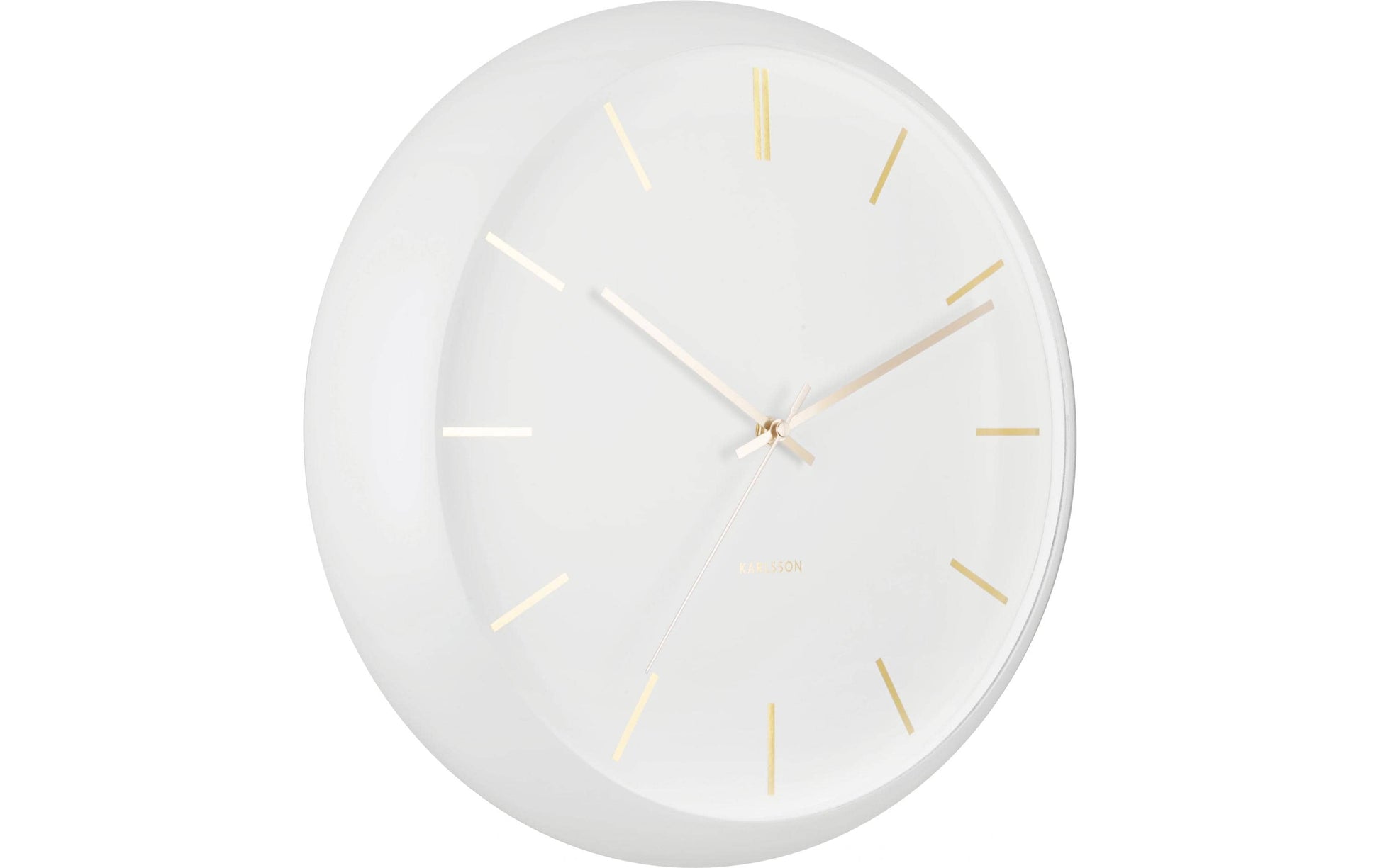 Karlsson Wanduhr Globe – Ø 40 cm, weiss, Metall
