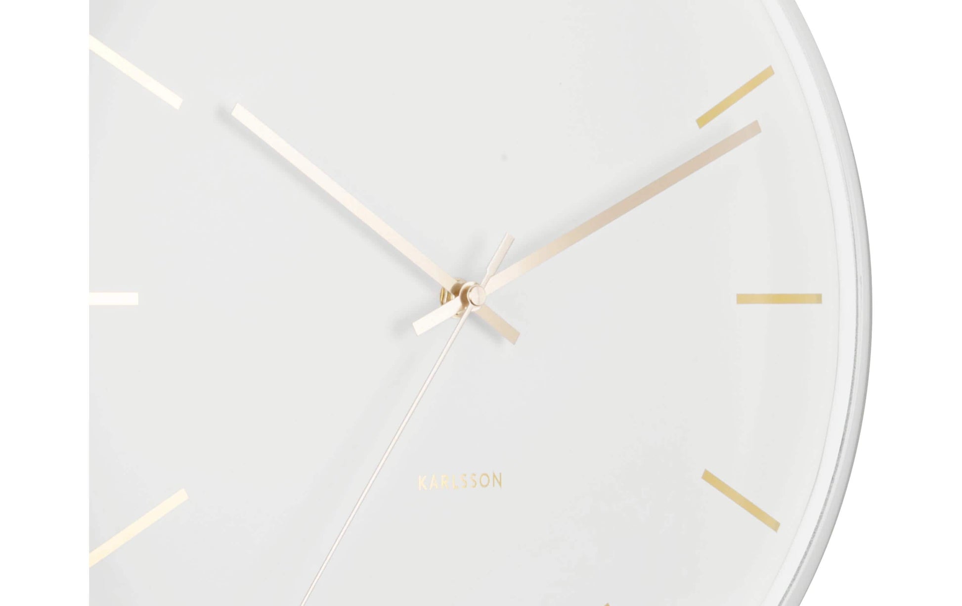 Karlsson Wanduhr Globe – Ø 40 cm, weiss, Metall