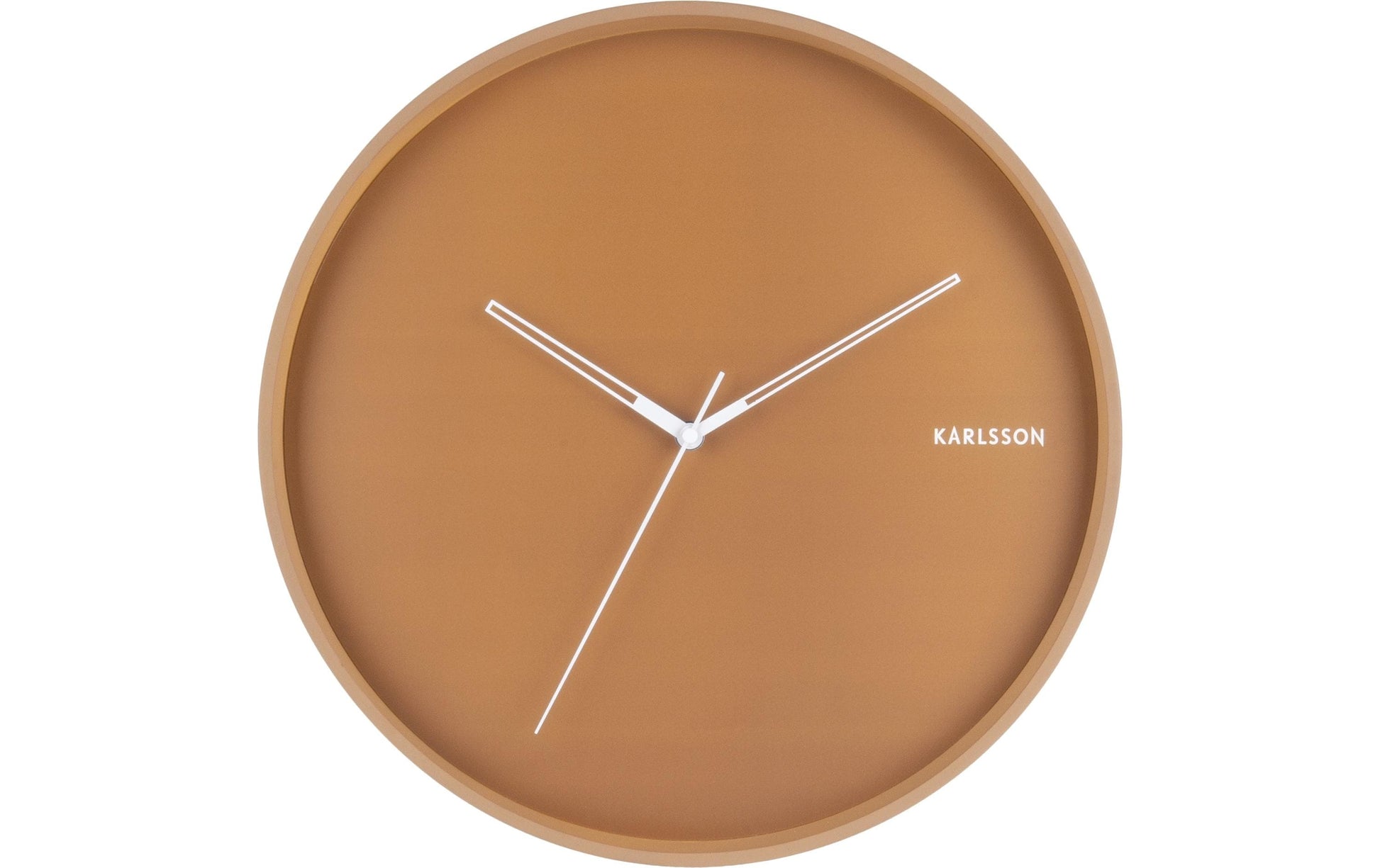 Karlsson Wanduhr Hue – Ø 40 cm, braun, Metall, lautlos