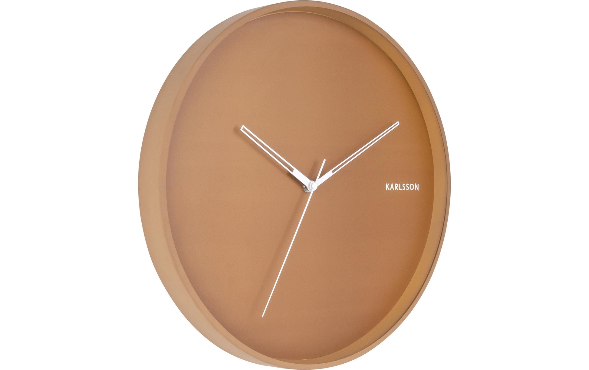 Karlsson Wanduhr Hue – Ø 40 cm, braun, Metall, lautlos