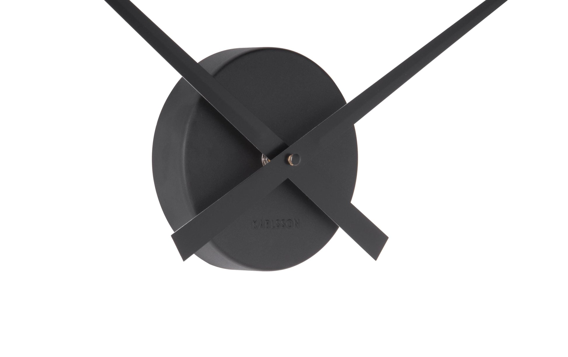 Karlsson Wanduhr – Analog, lautlos, Ø 44 cm, schwarz, Aluminium