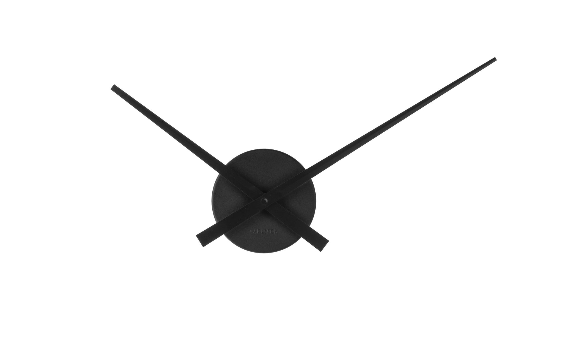 Karlsson Wanduhr – Analog, lautlos, Ø 44 cm, schwarz, Aluminium