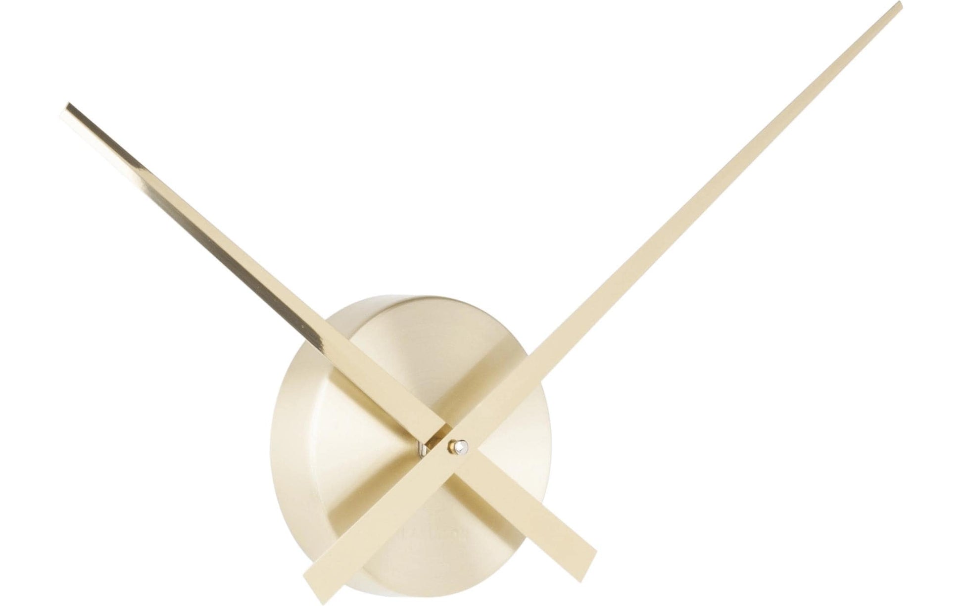 Karlsson Little Big Time Mini Wanduhr – Analog, Lautlos, Ø 44 cm, Gold, Aluminium