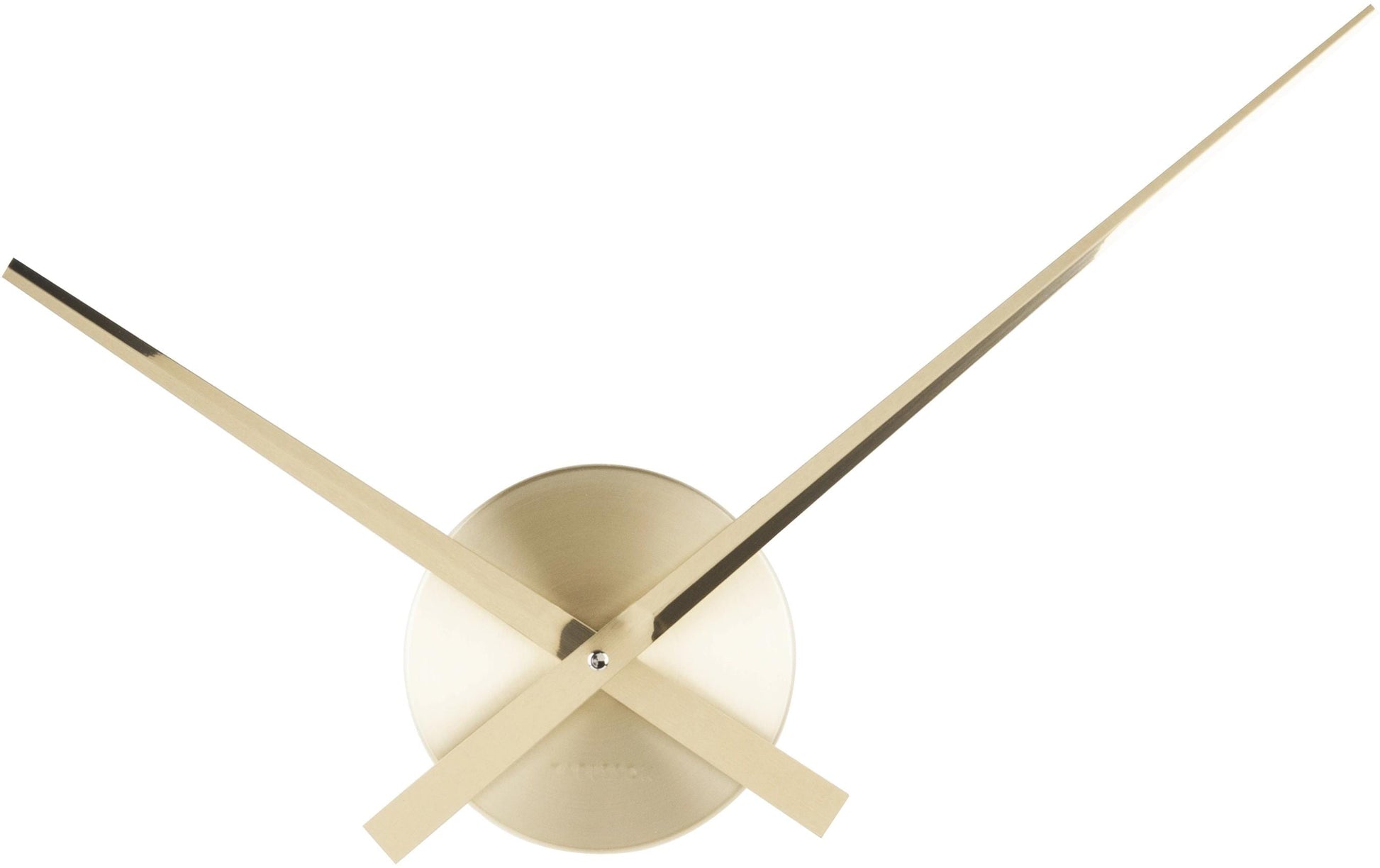 Karlsson Little Big Time Mini Wanduhr – Analog, Lautlos, Ø 44 cm, Gold, Aluminium