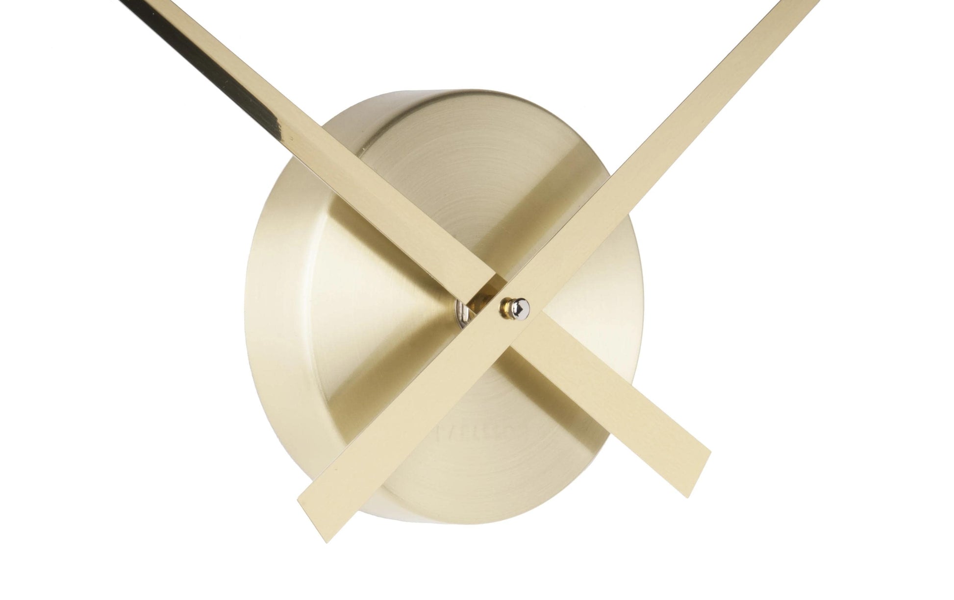 Karlsson Little Big Time Mini Wanduhr – Analog, Lautlos, Ø 44 cm, Gold, Aluminium