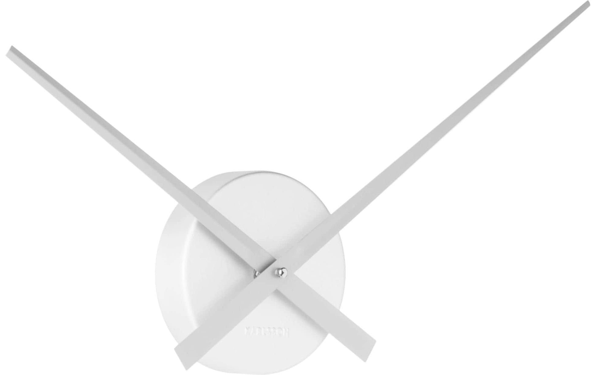 Karlsson Little Big Time Mini Wanduhr – Analog, Lautlos, Ø 44 cm, Silber, Aluminium