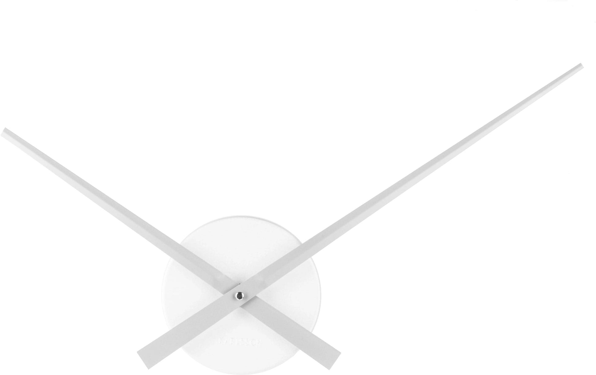Karlsson Little Big Time Mini Wanduhr – Analog, Lautlos, Ø 44 cm, Silber, Aluminium