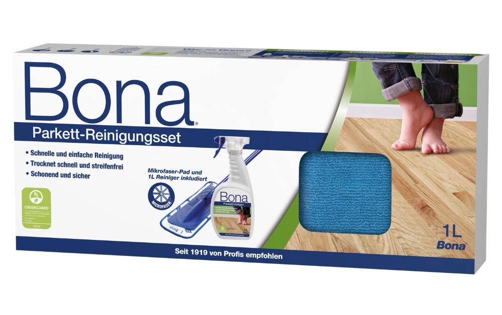 Bona Reinigungsset CA101018012 – Mikrofaser – Blau – für Parkett