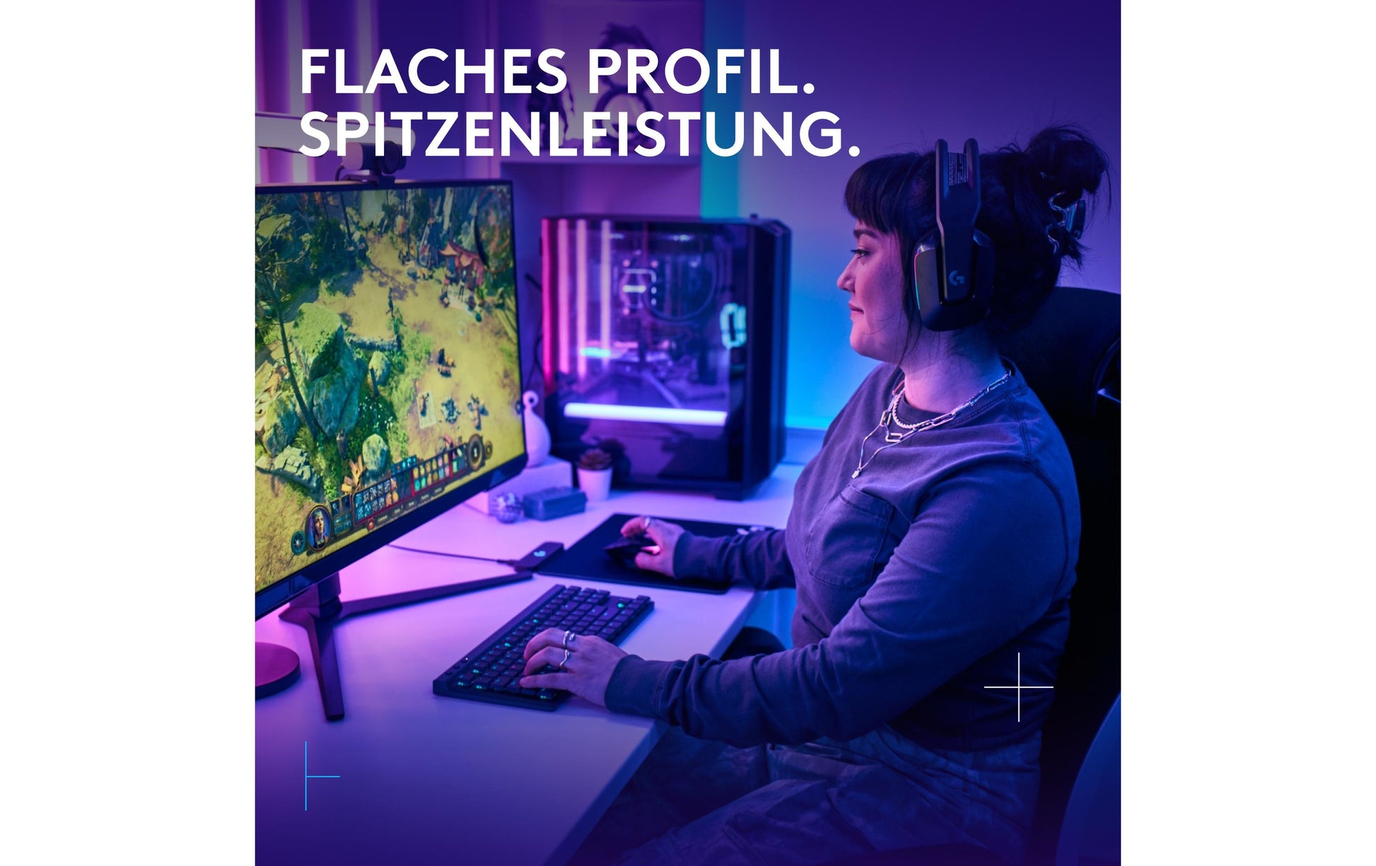 Logitech G G515 LIGHTSPEED TKL – mechanisch, RGB – Bluetooth & 2,4 GHz (Nano-Empfänger USB-A) – QWERTZ (CH)