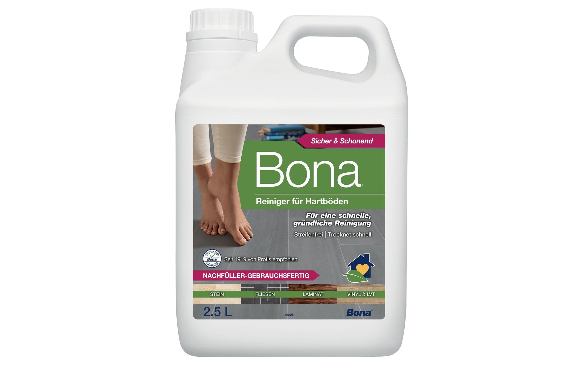 Bona WM740215025 Bodenreiniger für Hartböden, für iRobot Sauger – Flüssigkeit, Kanister – 2,5 l