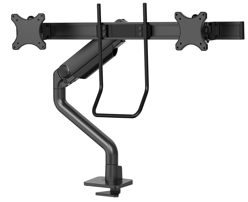 Neomounts DS75S-950BL2 – Tischhalterung, 2 Monitore, bis 27", VESA 75 × 75 mm, 8 kg, neigbar, schwarz