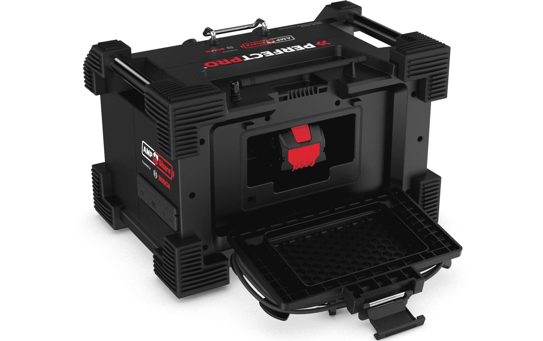 Perfectpro ROCKHART RH4-18V – Baustellenradio – DAB+, Bluetooth, IP44, Akkubetrieb – Schwarz