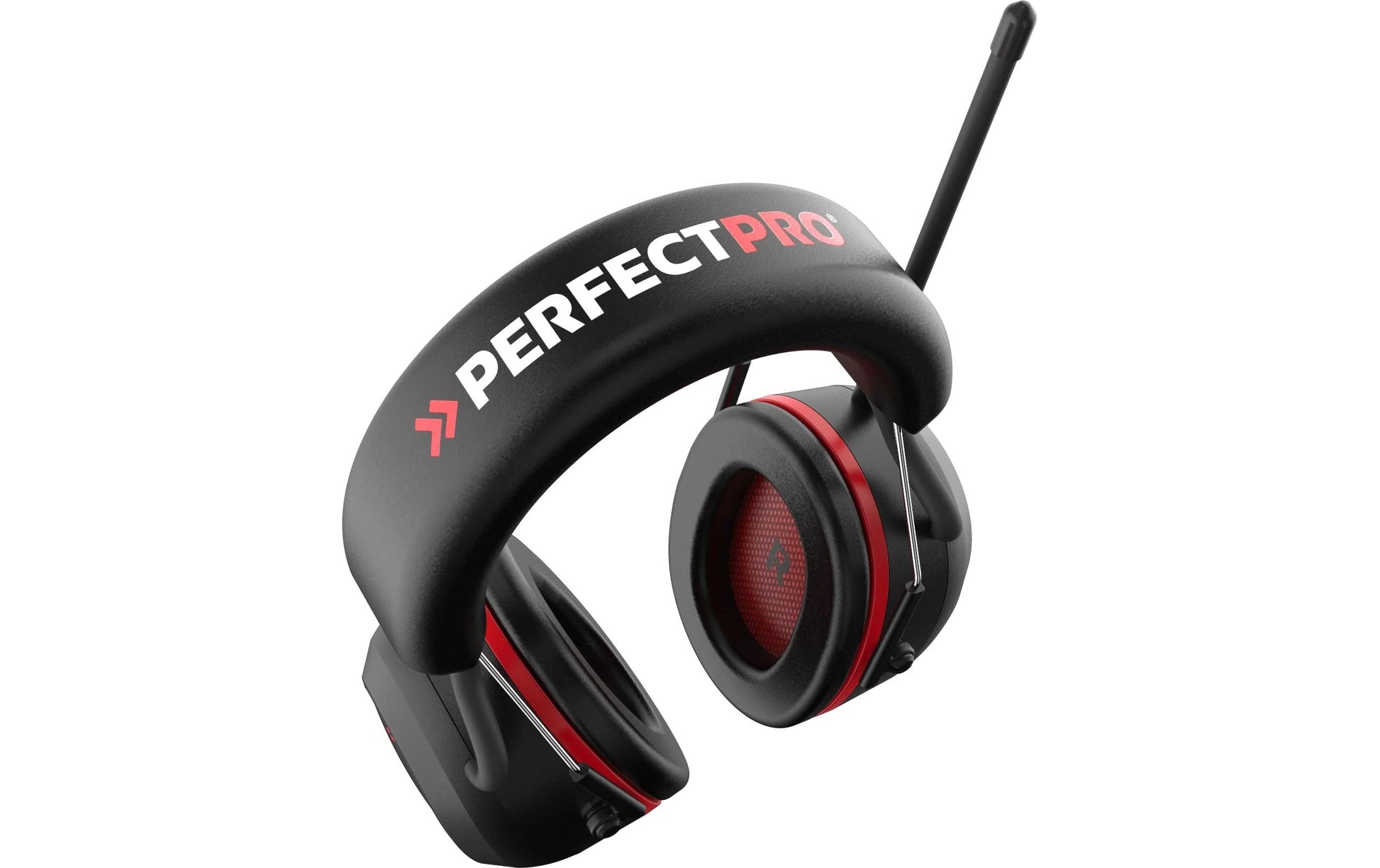Perfectpro H-40 Elektronischer Kapselgehörschutz – Bluetooth, DAB+ – SNR 31 dB – Schwarz/Rot