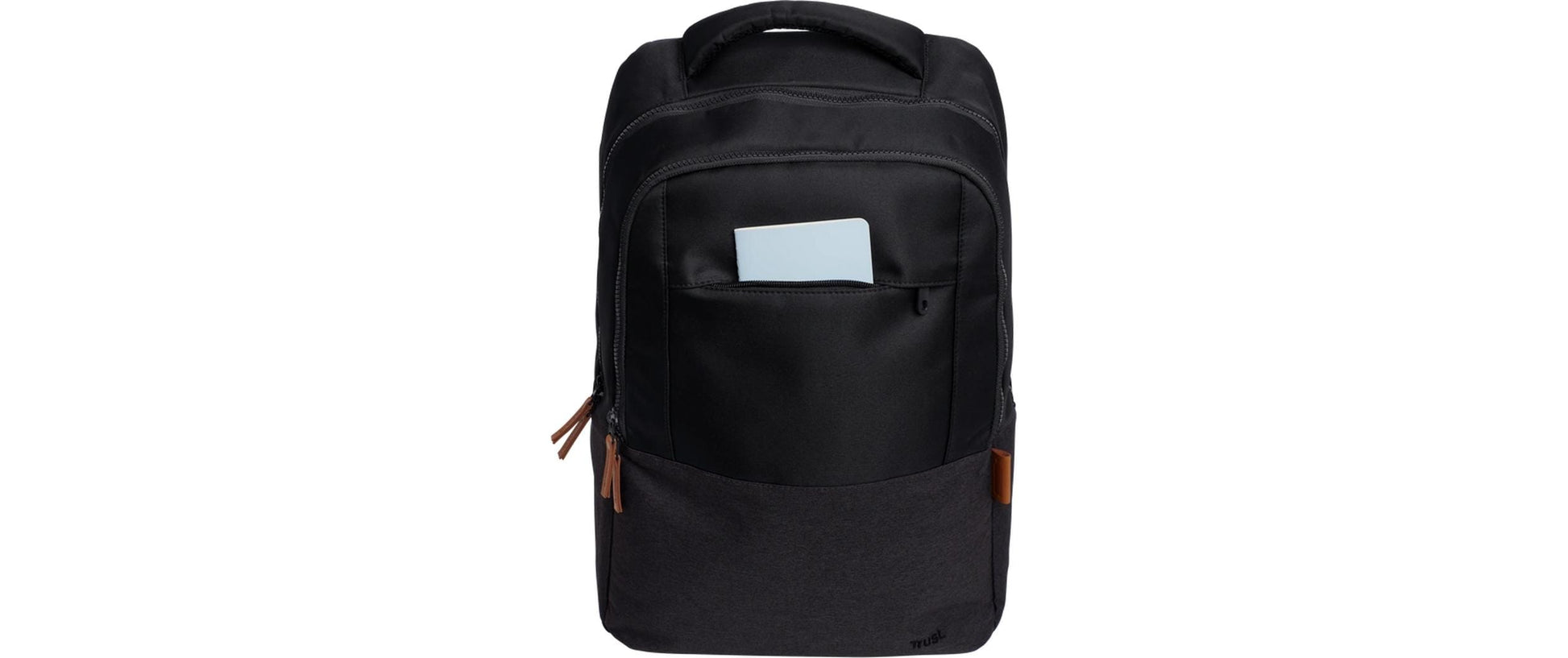 Trust Notebook-Rucksack Lisboa – 23 l, ergonomisch gepolstert, rPET-Polyester – Schwarz, 165 × 300 × 460 mm