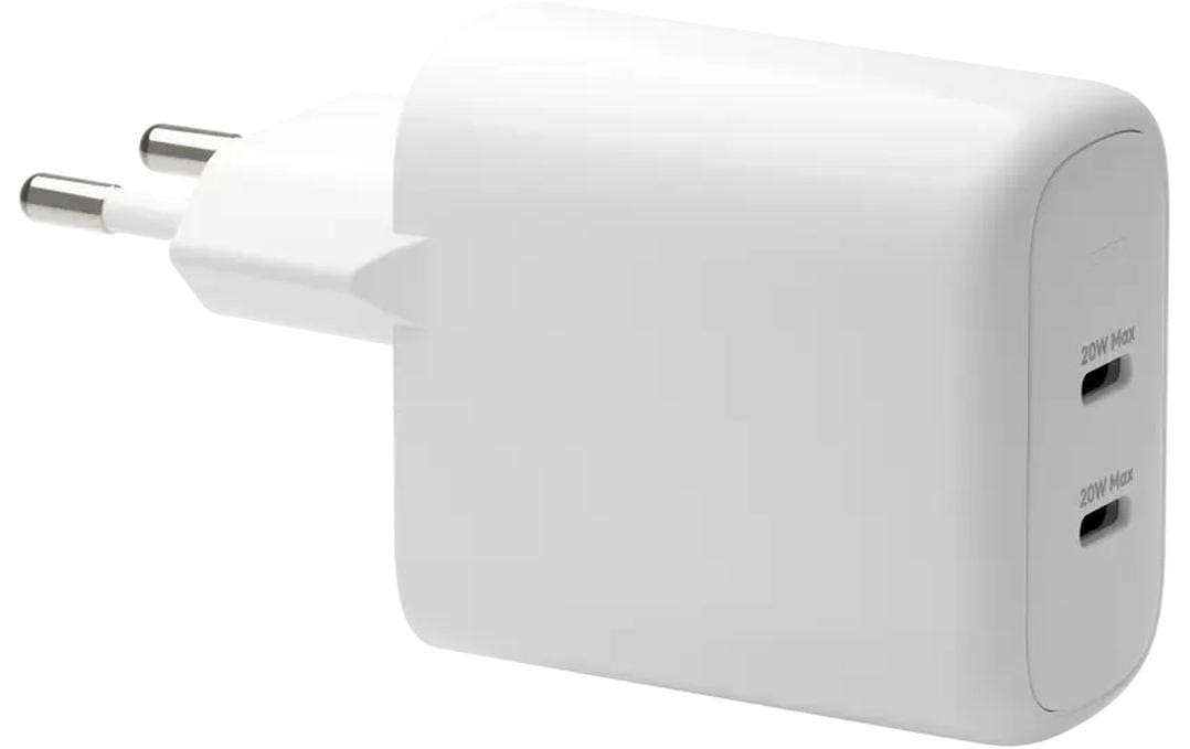 dbramante1928 Netzteil (EU) – 20 W, 2× USB-C, GaN – für universelle Geräte