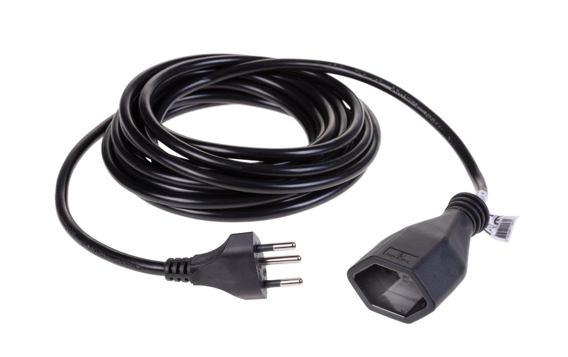 Furber. Verlängerungskabel – T12–T13, 5 m, 3×1 mm², mit Kinderschutz, schwarz