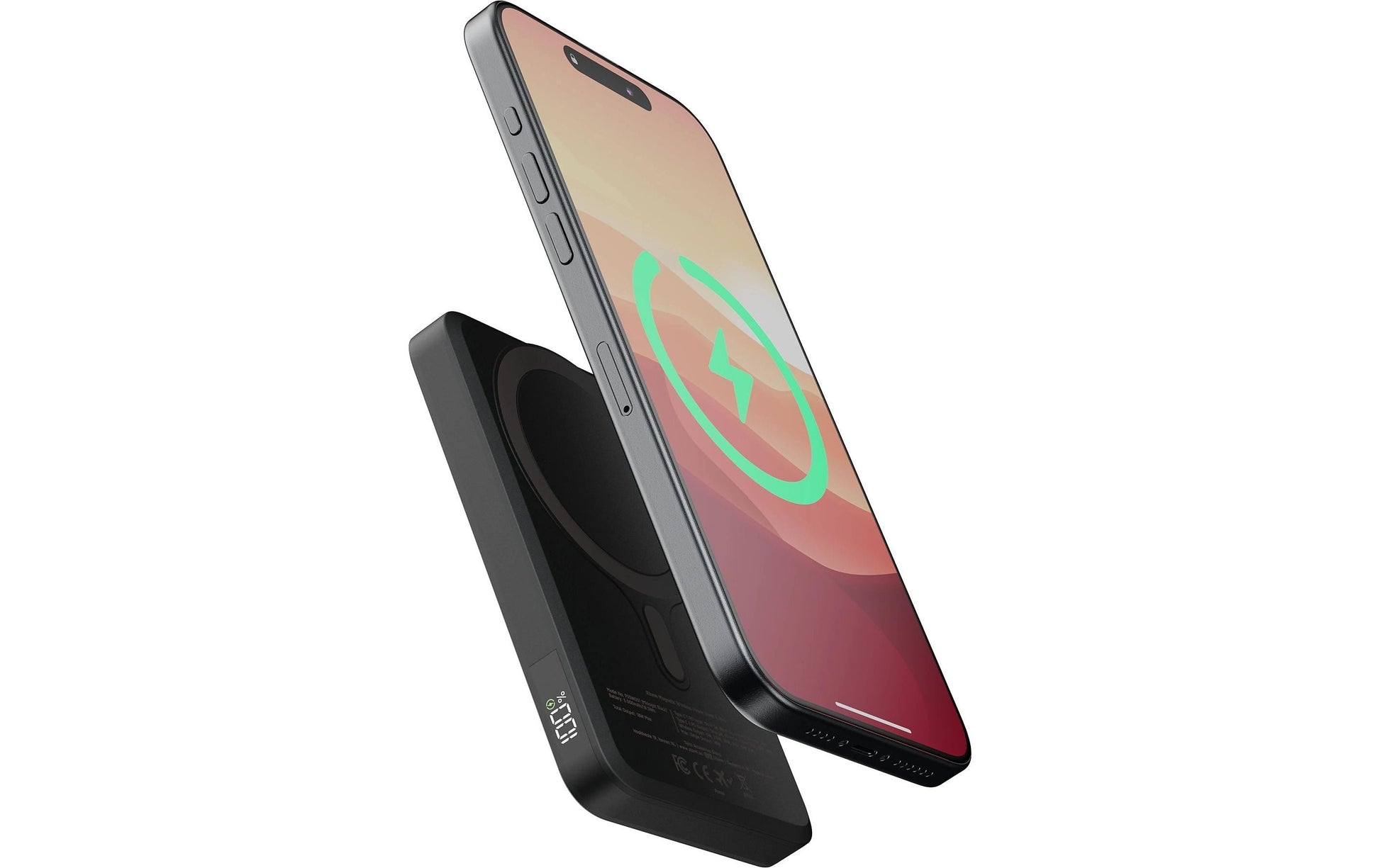 Xtorm Powerbank 5000 mAh, PD 18 W, 1× USB-C, kabelloses Laden, Durchgangsladung, für Smartphones, Schwarz
