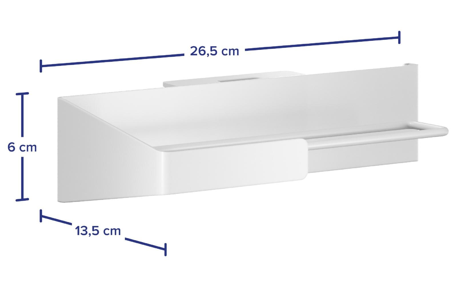 TESA Küchenrollenhalter Metall, 26,5 × 13,5 × 6 cm, silber
