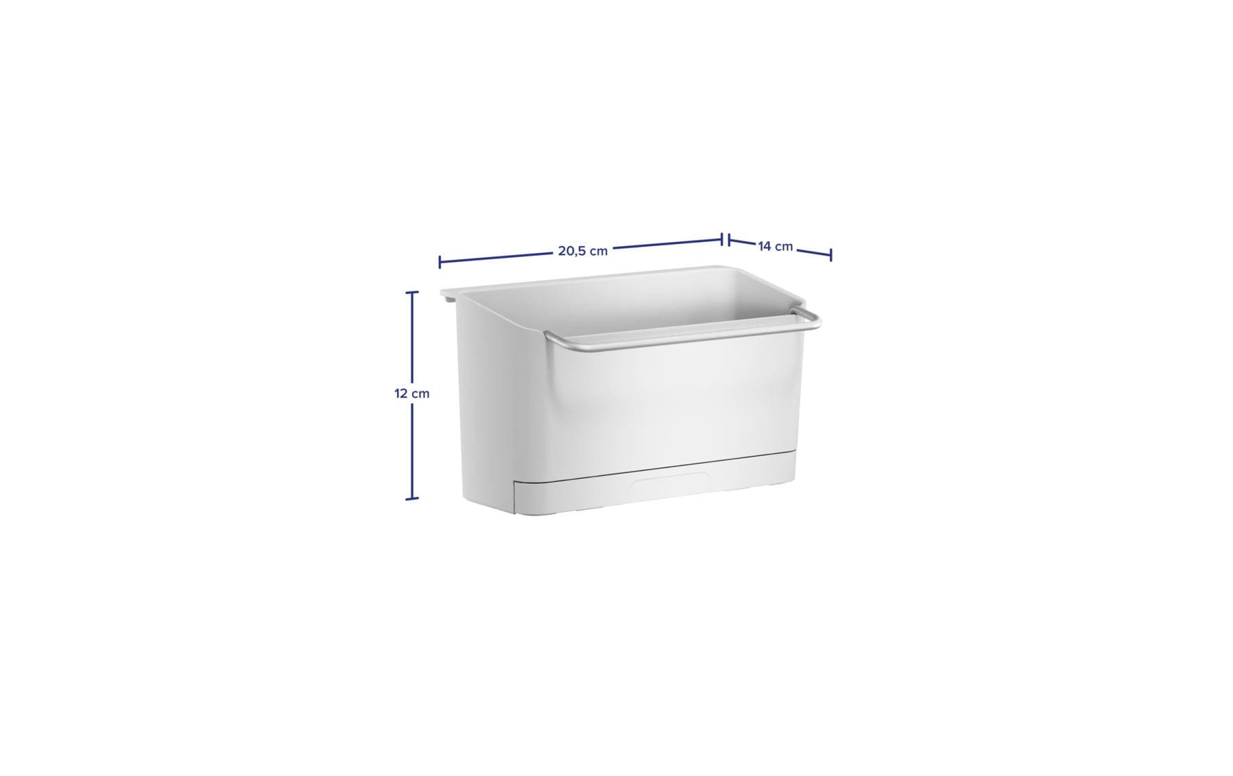 Tesa – Utensilienhalter (wandmontiert) 20,5 × 13 × 12 cm, Acrylnitril-Butadien-Styrol (ABS), weiss