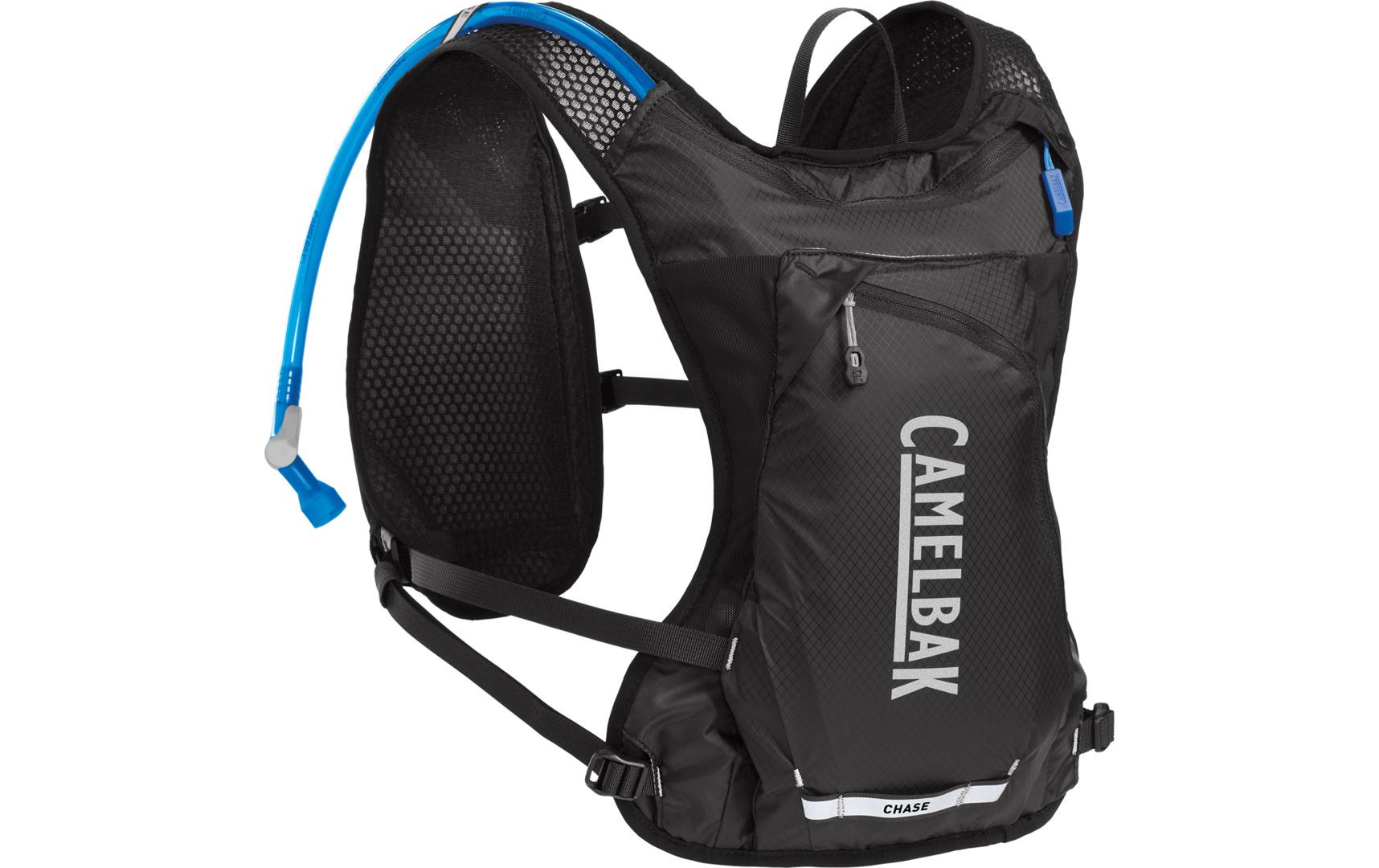 CamelBak Sportrucksack Chase Race 4 Vest – 8 l, mit Trinksystem, reflektierend – Schwarz