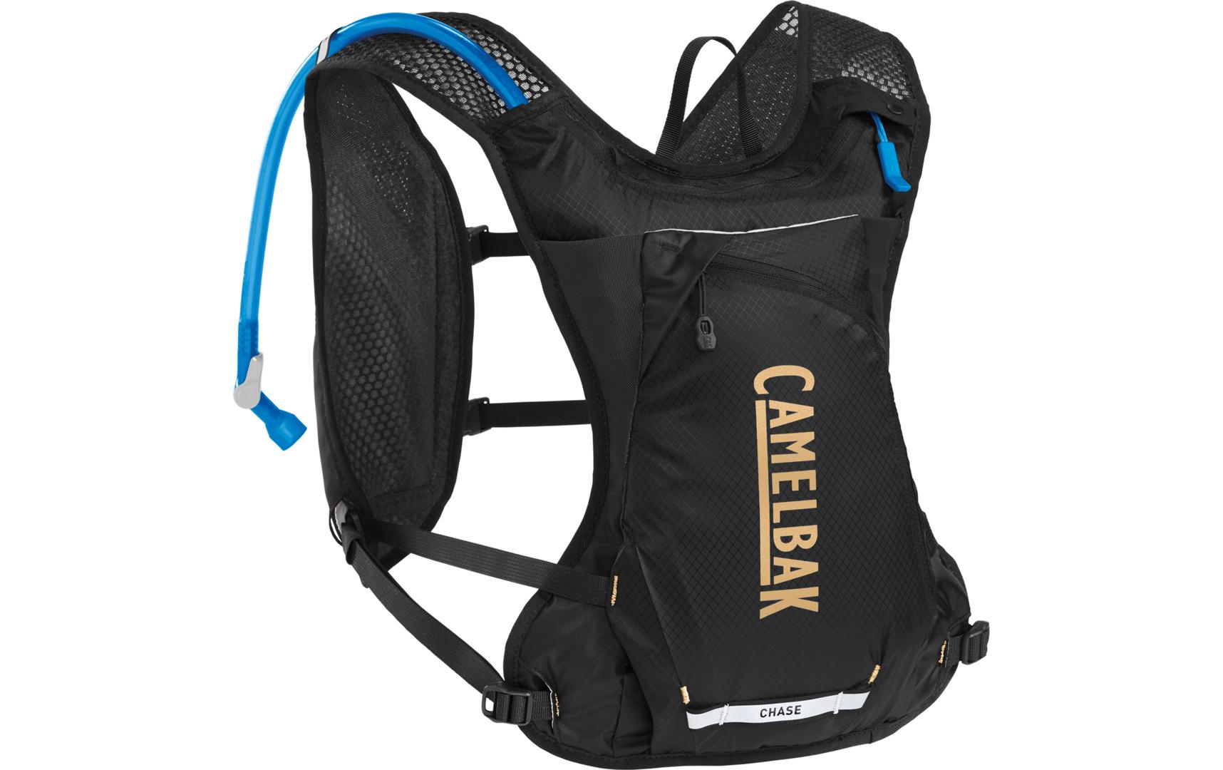 CamelBak Sportrucksack Chase Race 4 Weste – 8 l, mit Trinksystem, reflektierend – Schwarz