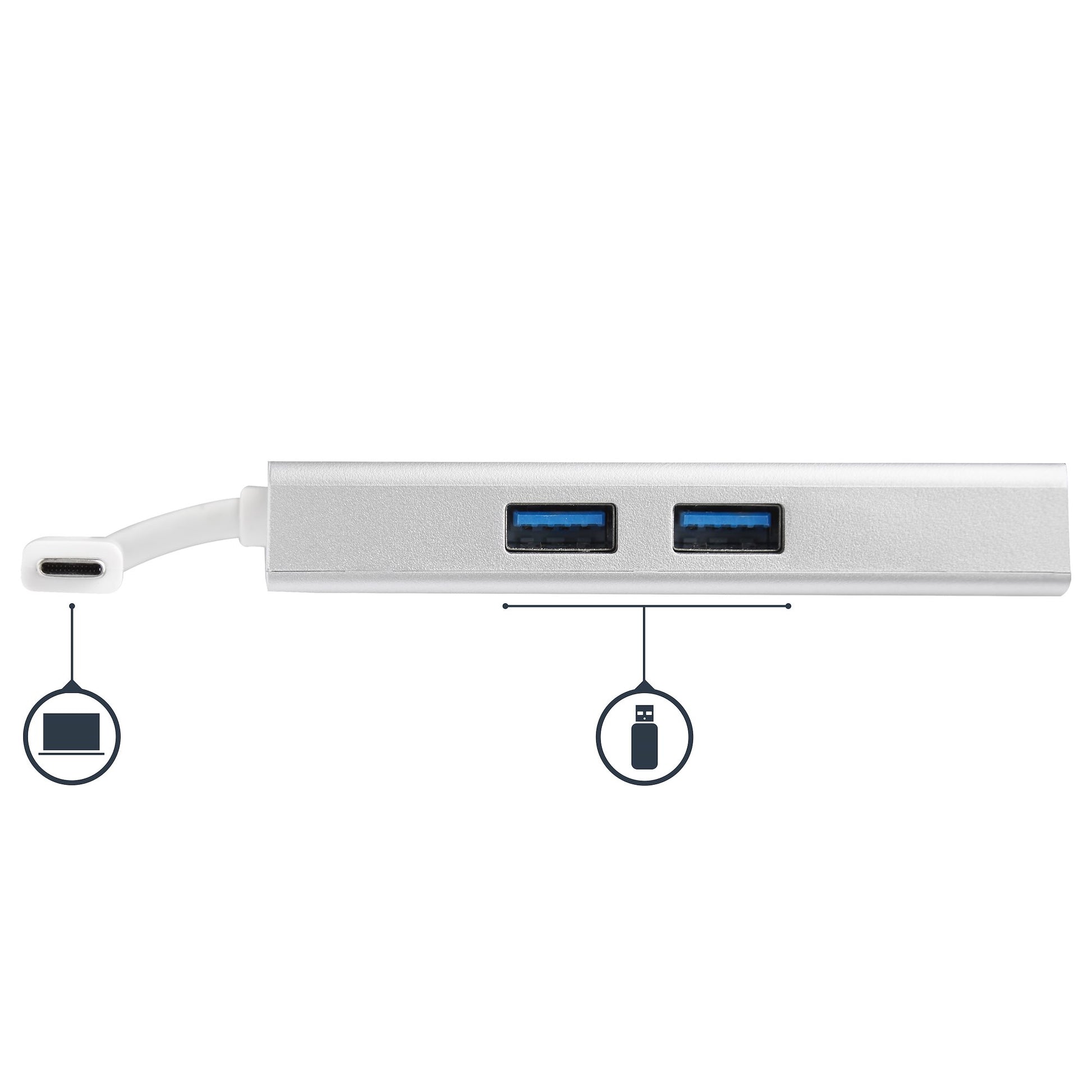 StarTech.com Multiport-Adapter – USB-C, 1× HDMI, 2× USB-A, 60 W PD, GbE, für Windows/Mac/ChromeOS