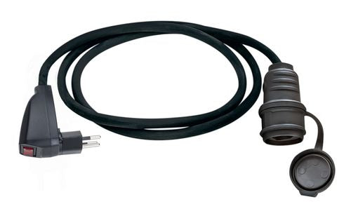 Brennenstuhl Adapterkabel, T12–T23, 1,5 m, mit Schalter, 1,5 mm² – Schwarz