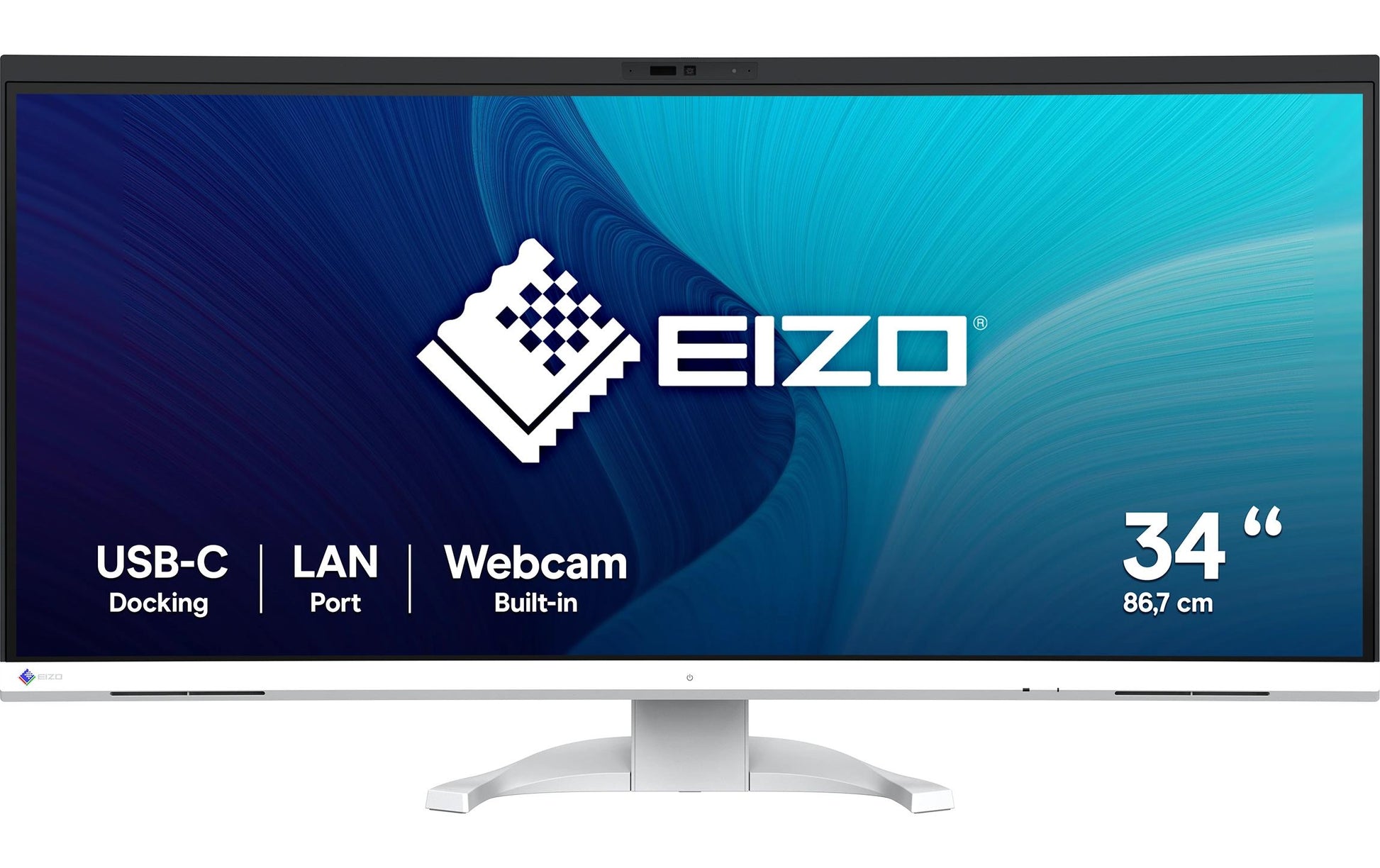 EIZO FlexScan EV3450XC – Monitor, 34,1" 3440 × 1440 (UWQHD), IPS, 60 Hz, 300 cd/m², VESA 100 × 100, Weiss