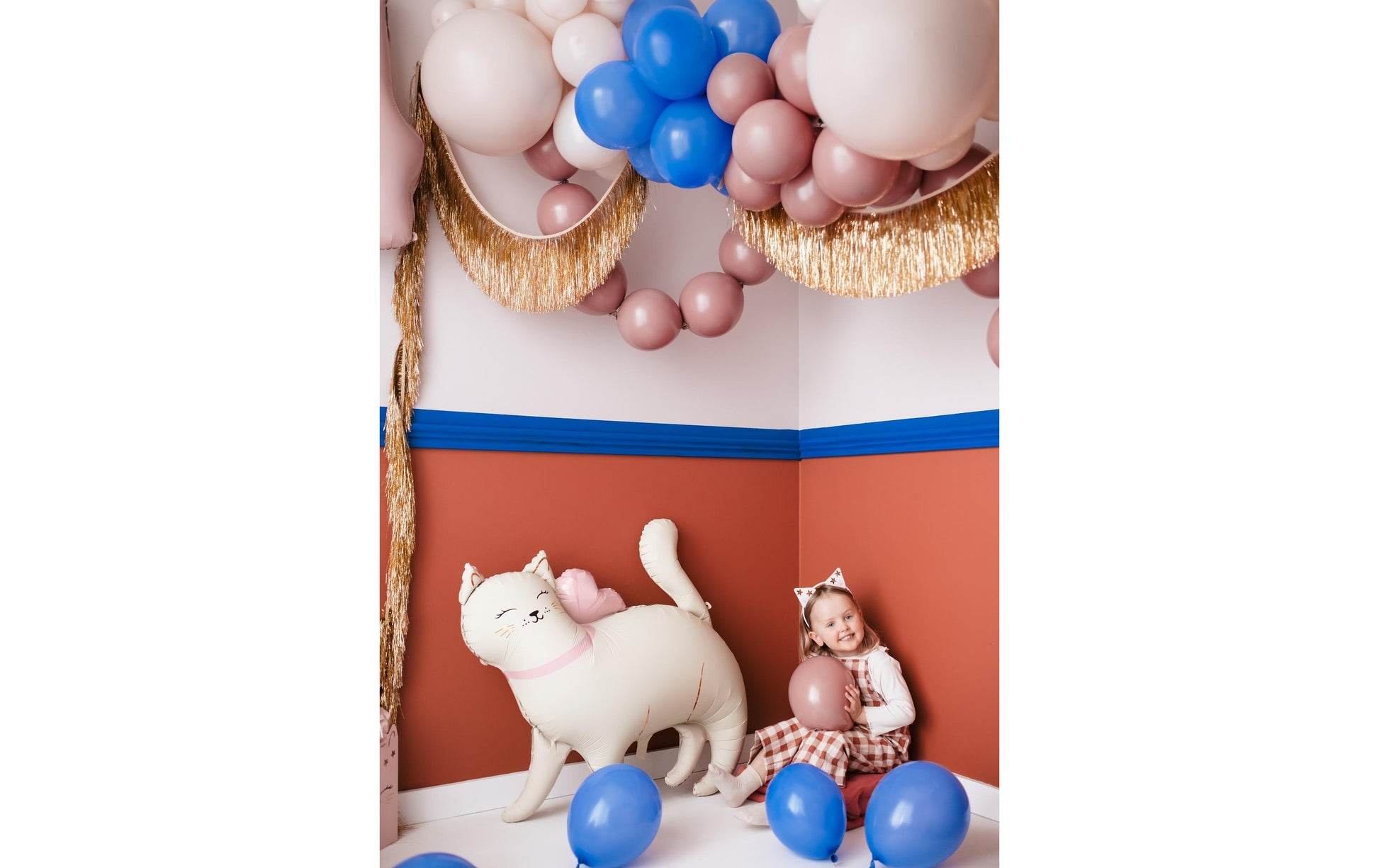 PartyDeco Folienballon Kätzchen – mehrfarbig – 83 × 77 cm – 1 Stk
