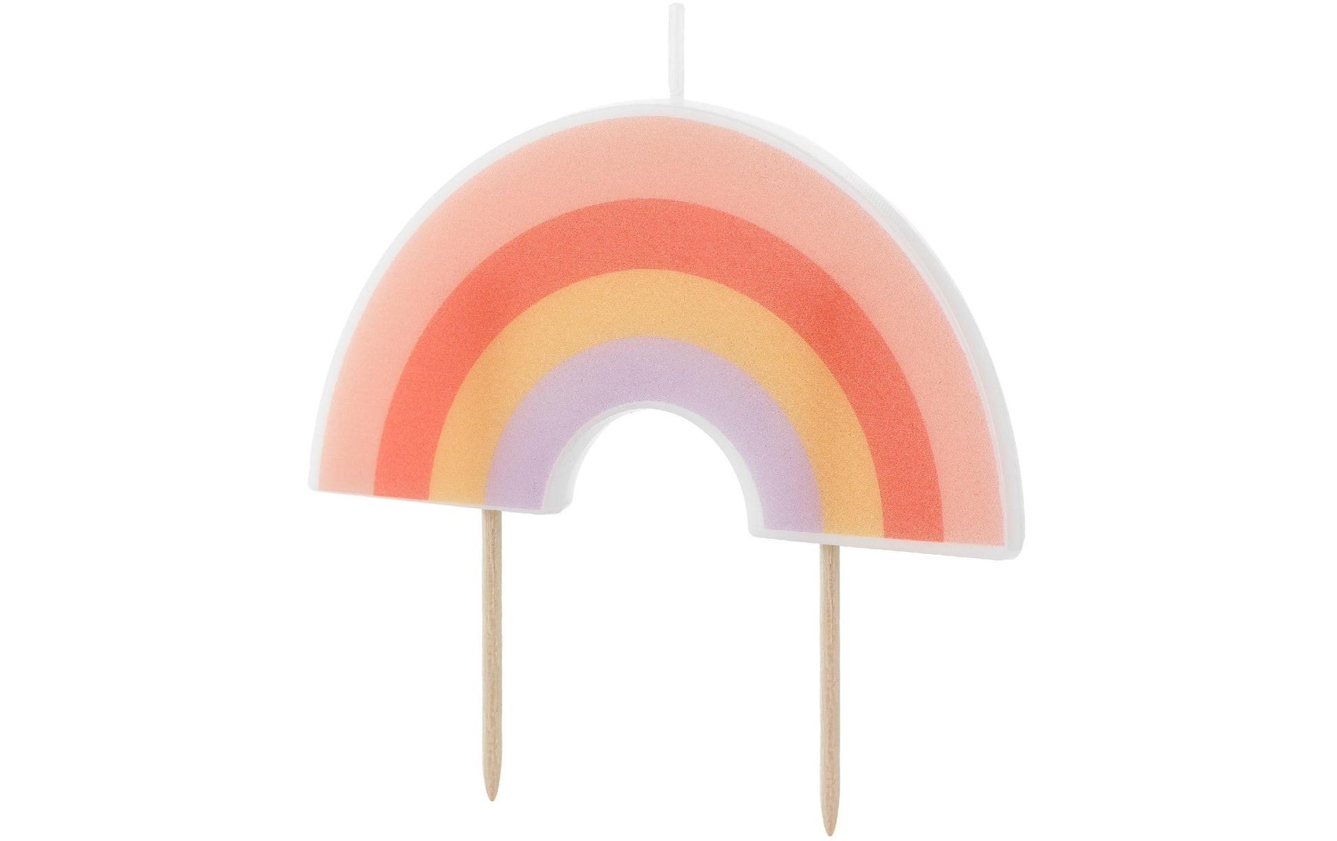 PartyDeco Geburtstagskerzen Regenbogen – mehrfarbig – 4,5 cm – 1 Stk
