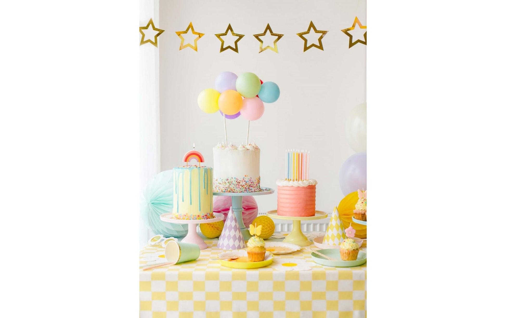 PartyDeco Geburtstagskerzen Regenbogen – mehrfarbig – 4,5 cm – 1 Stk