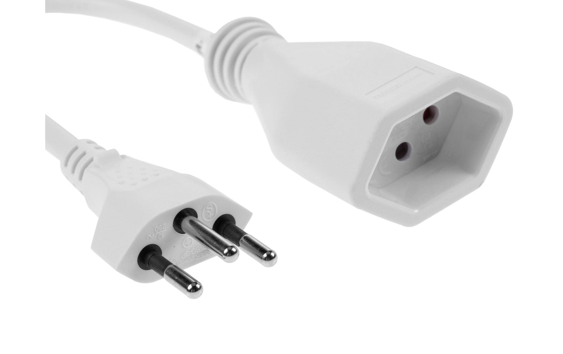 Furber. Verlängerungskabel – T12–T13, 1 m, 3×1 mm², H05VV-F, Weiss