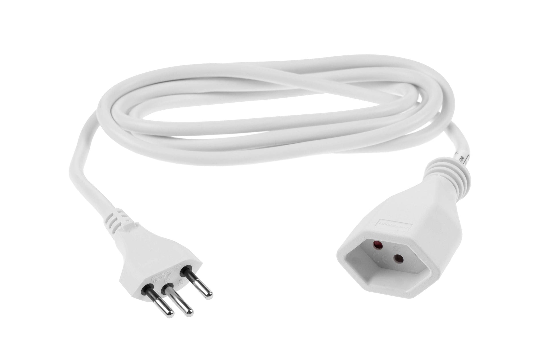 Furber. Verlängerungskabel – T12–T13, 2 m, 3×1 mm², Weiss