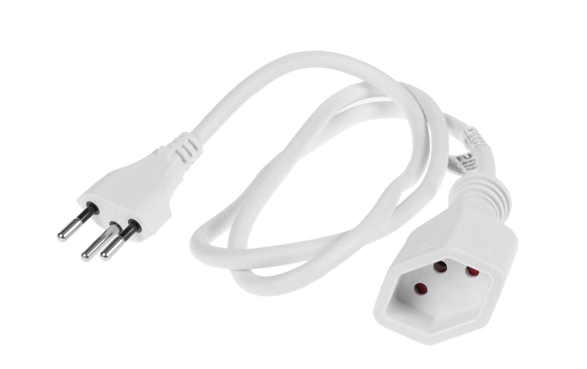 Furber. Verlängerungskabel – T12–T13, 1 m, 3×1 mm², H05VV-F, Weiss