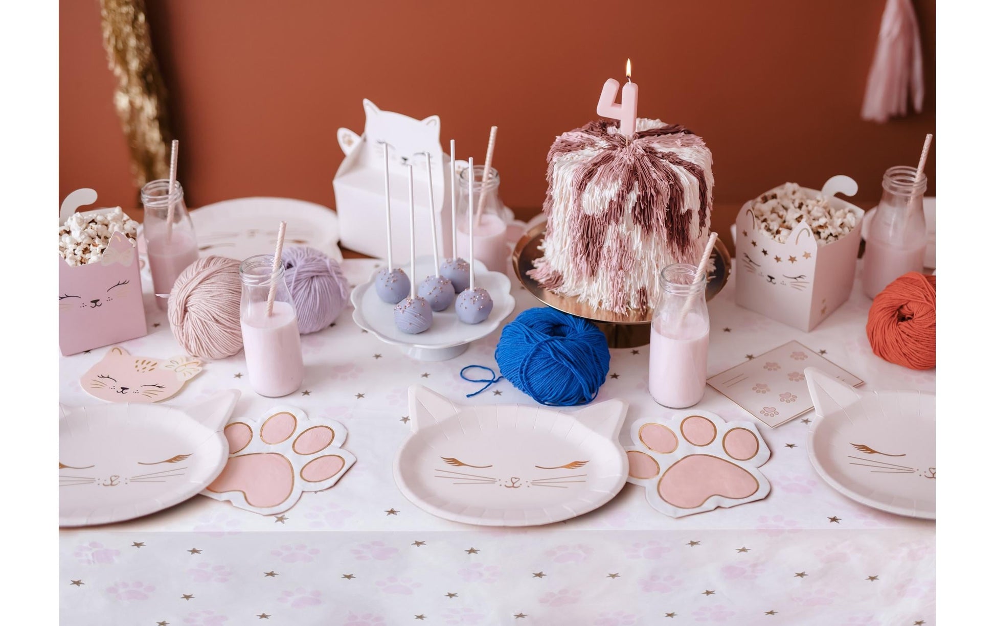 PartyDeco Servietten Katzenpfoten – 31 × 29 cm – 12 Stück