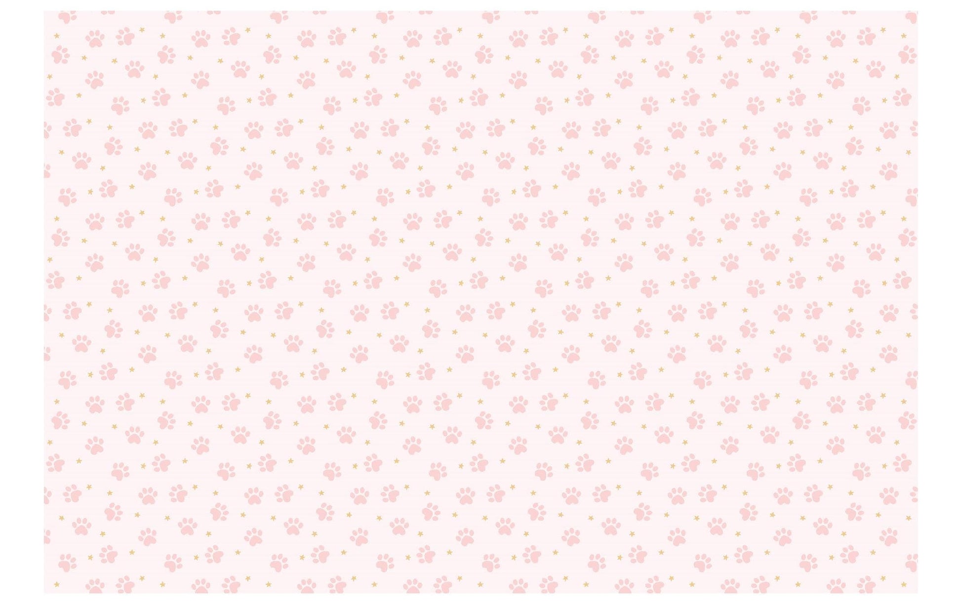 PartyDeco Tischdecke – 180×120 cm, Papier, Creme/Pink, Pfoten