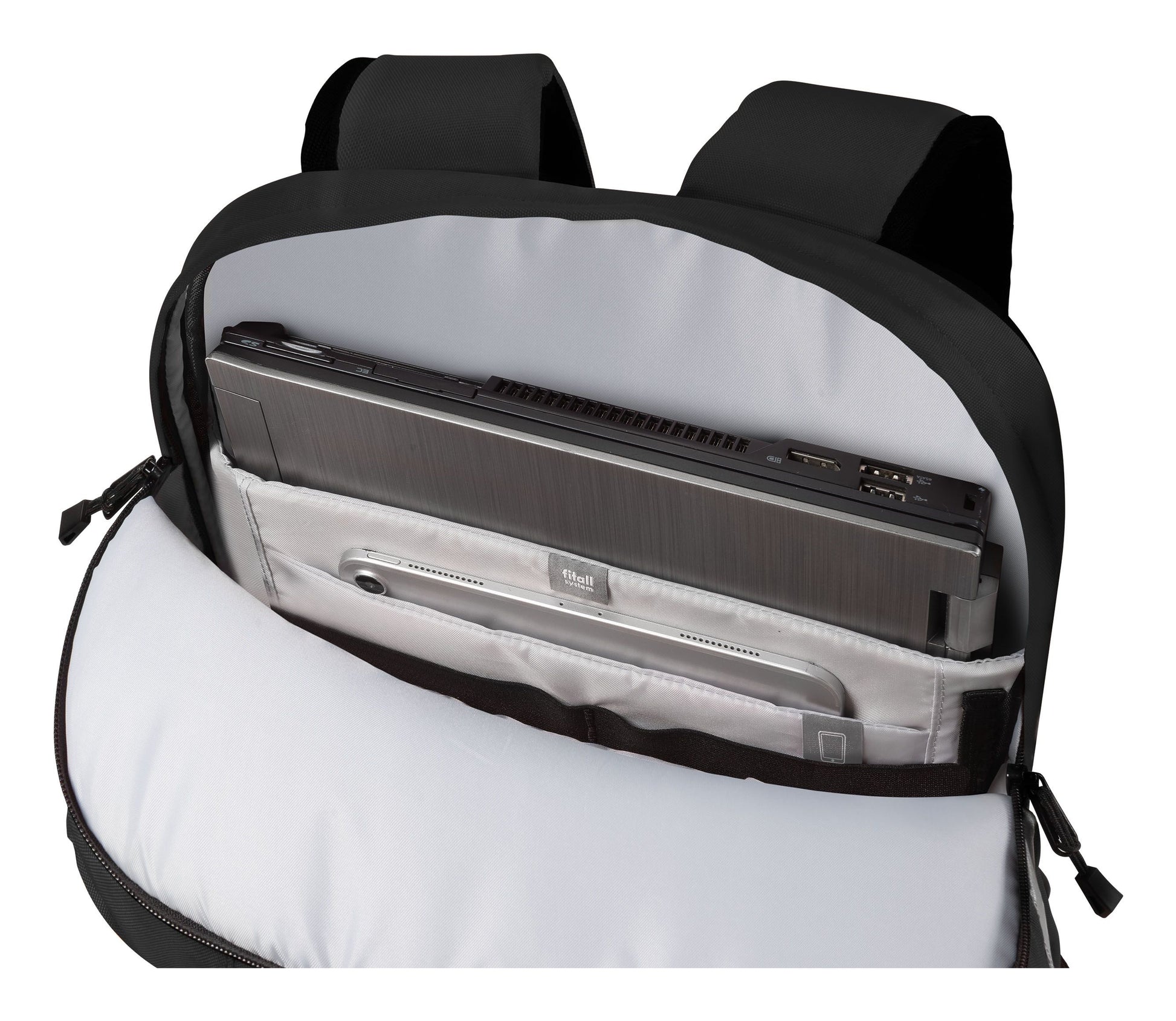 DICOTA REFLECTIVE – Freizeit-Rucksack – 32–38 l, schwarz, reflektierend