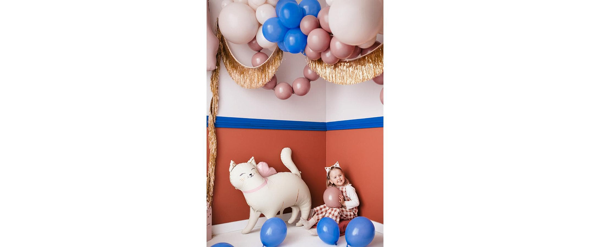 PartyDeco Folienballon Kätzchen – mehrfarbig – 83 × 77 cm – 1 Stk