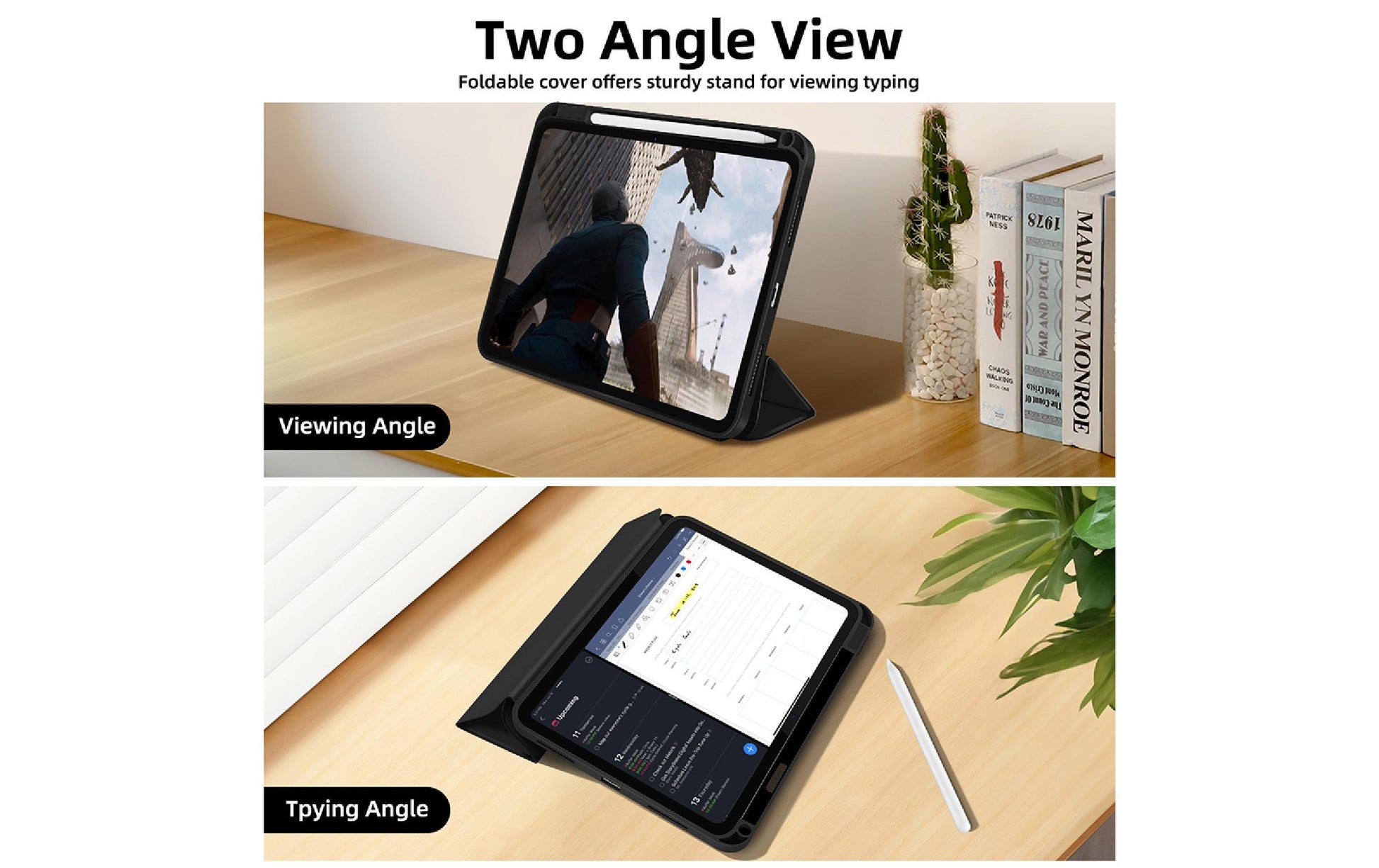 4smarts Tablet-Hülle für iPad Pro 11" (2.–4. Gen.), iPad Air 11" (M2) – Schwarz