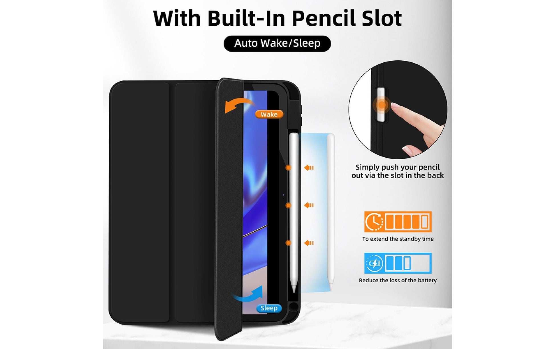 4smarts Tablet-Hülle für iPad Pro 11" (2.–4. Gen.), iPad Air 11" (M2) – Schwarz