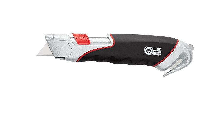 Wedo SUPER – Sicherheitsmesser mit 23 mm Trapezklinge, TÜV/GS, Keramikklinge, Rot/Schwarz