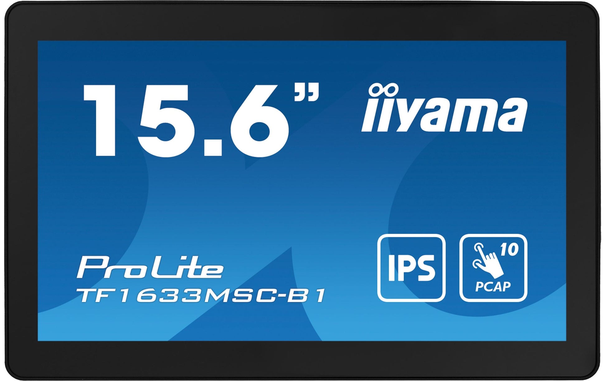 iiyama TF1633MSC-B1 – Monitor, 16", 1920 × 1080 (Full HD), Touch, 385 cd/m²